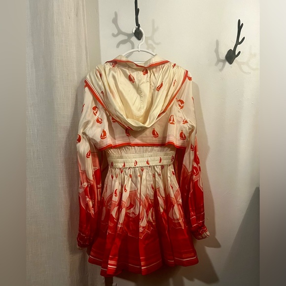 ZIMMERMANN
High Tide hooded cape-effect printed silk-twill mini dress - Picture 6 of 7